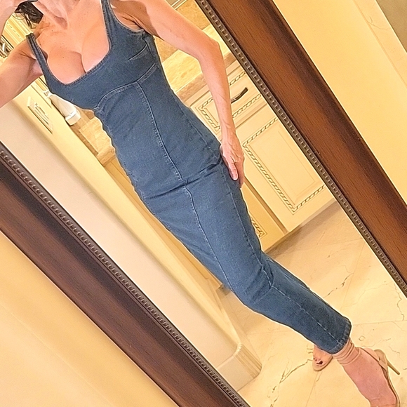 Cotton:On Dark Denim Tank-Style Maxi Dress, Sz 0 - Picture 2 of 16